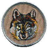 Beautifully embroidered 2 inch Wolf patch WB animal critter mascot collectible gift